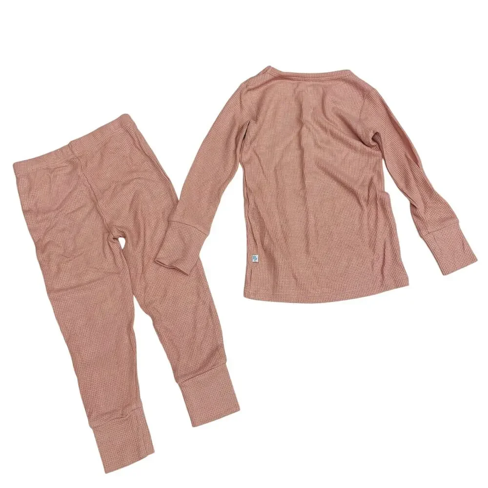 NWT PP 2T Desert Rose Waffle Long Sleeve Pajama Set
